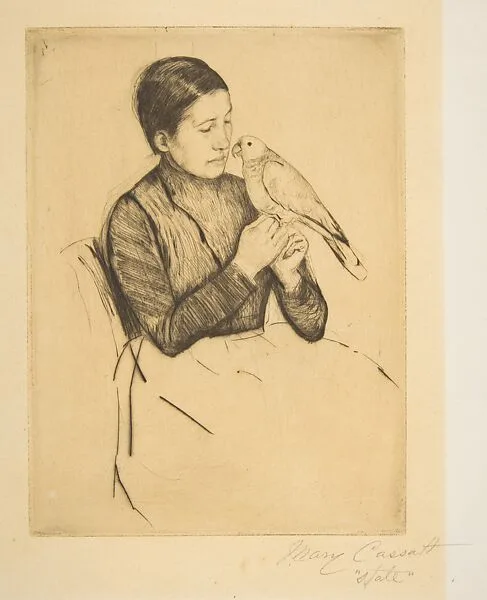The Parrot — Mary Cassatt