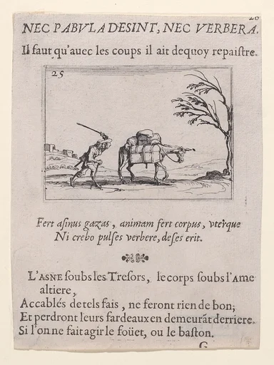 Le Paysan Frappant son Ane (The Peasant Striking his Donkey), from Lux Claustri ou La Lumière du Cloitre (The Light of the Cloisters), plate 25