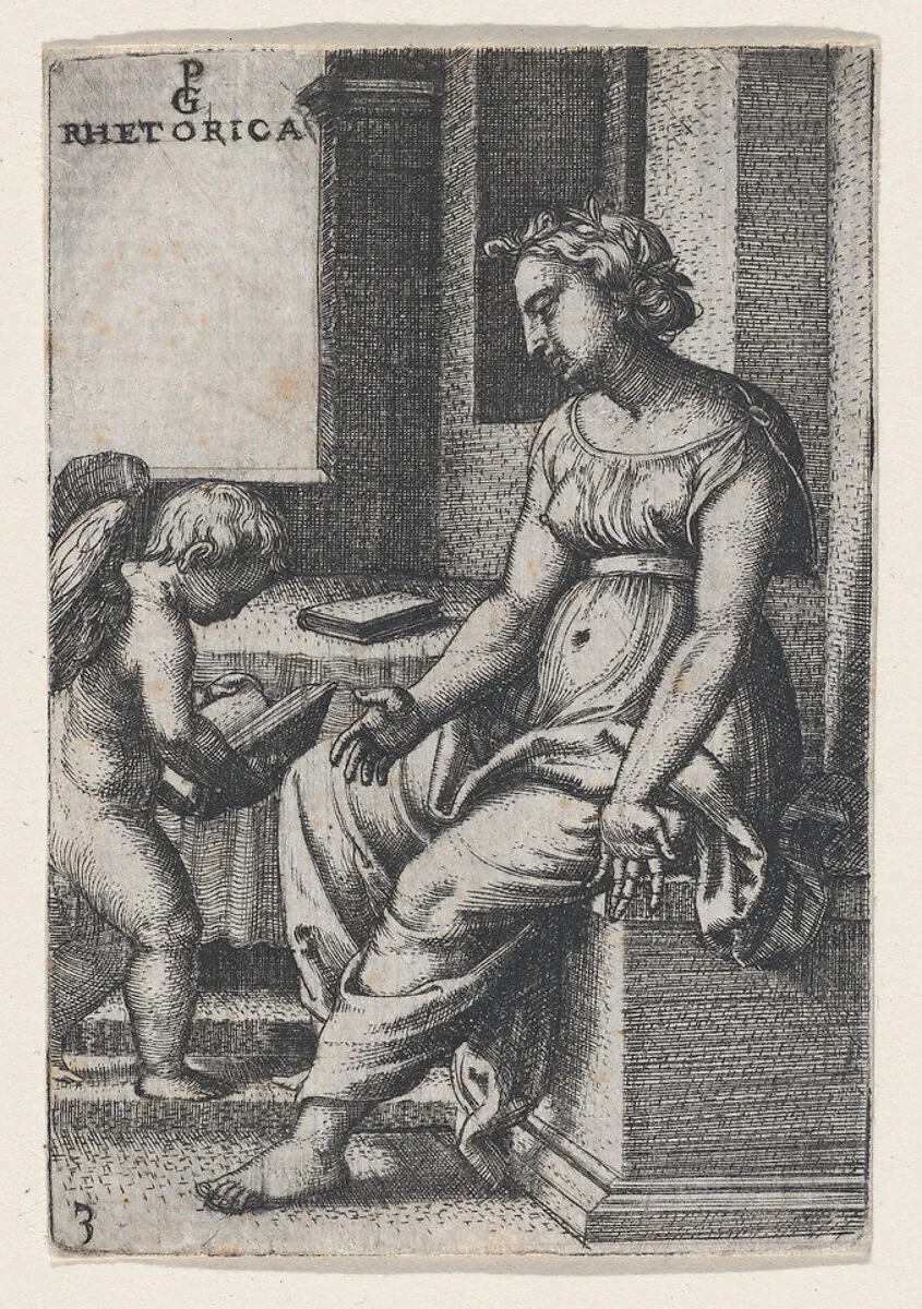 Rhetorica, from "The Liberal Arts" — Georg Pencz