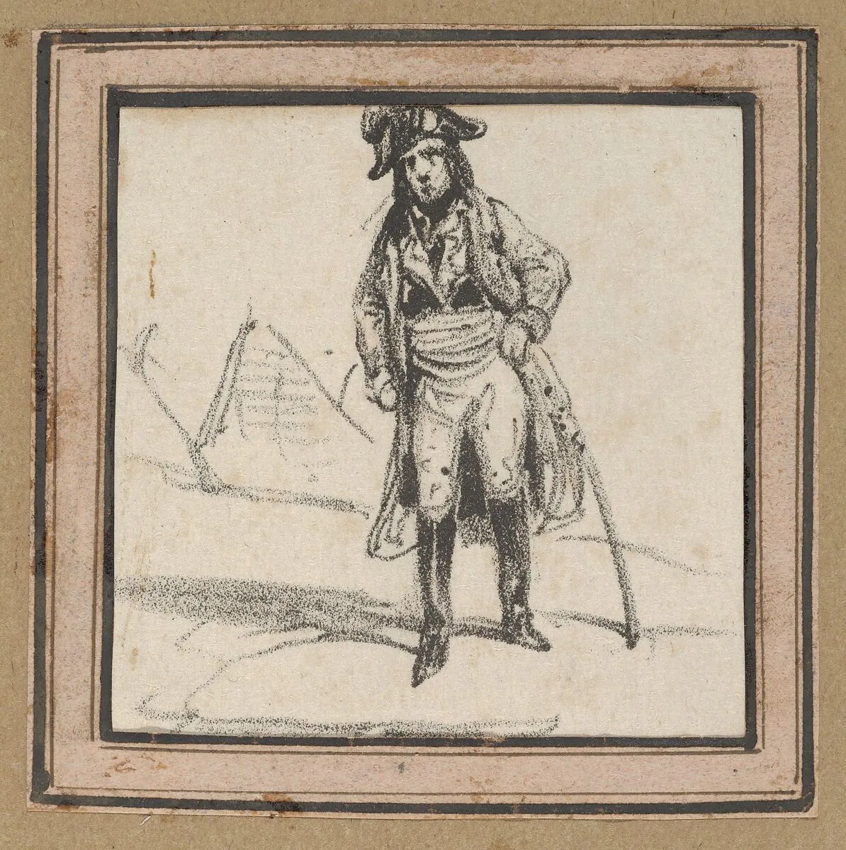 Soldier leaning on his sword — Victor Adam