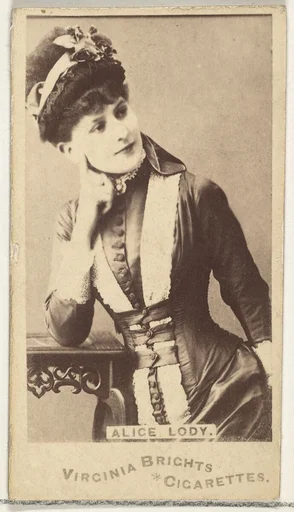 Alice Lody, from the Actors and Actresses series (N45, Type 1) for Virginia Brights Cigarettes