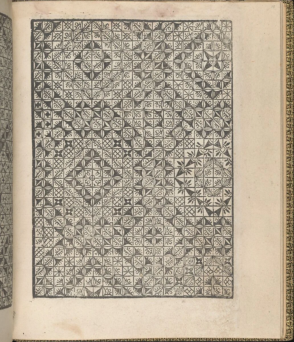 Giardineto novo di punti tagliati et gropposi per exercitio & ornamento delle donne (Venice 1554), page 18 (recto) — Lloyd, Wallis & Lloyd|Matteo Pagano