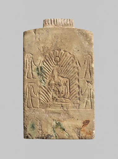 Pectoral depicting Isis nursing infant Horus in the marsh surrounded by protective genii