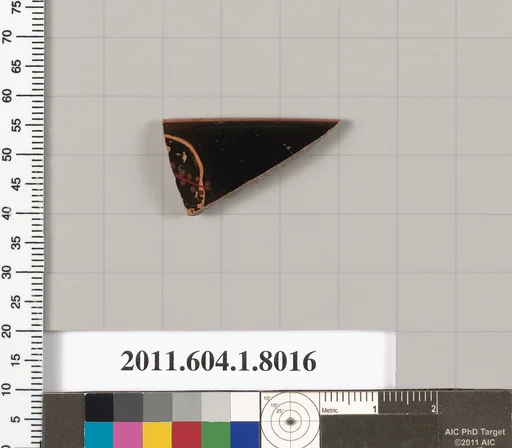 Terracotta rim fragment of a kylix (drinking cup)