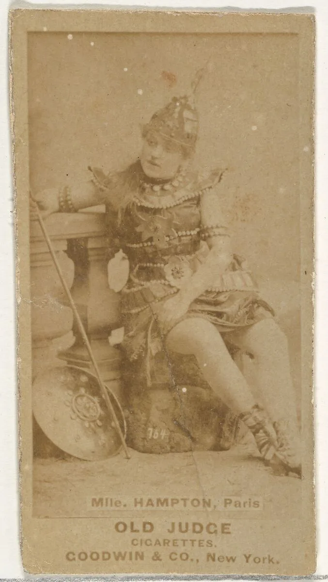 Mlle. Hampton, Paris, from the Actors and Actresses series (N171) for Old Judge Cigarettes — Goodwin & Company