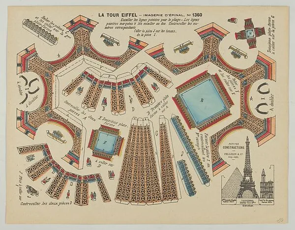 The Eiffel Tower, from the Petites Constructions, no. 1360 — Imagerie d'Épinal, Pellerin & Cie.