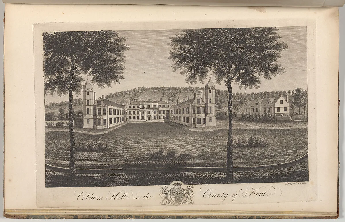 Cobham Hall in the County of Kent, from The History and Topographical Survey of the County of Kent, vols. 1-3 — John Bayly