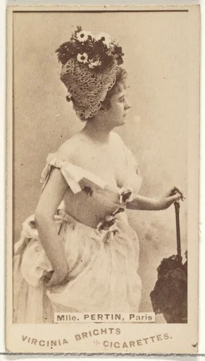 Mlle. Pertin, Paris, from the Actors and Actresses series (N45, Type 1) for Virginia Brights Cigarettes