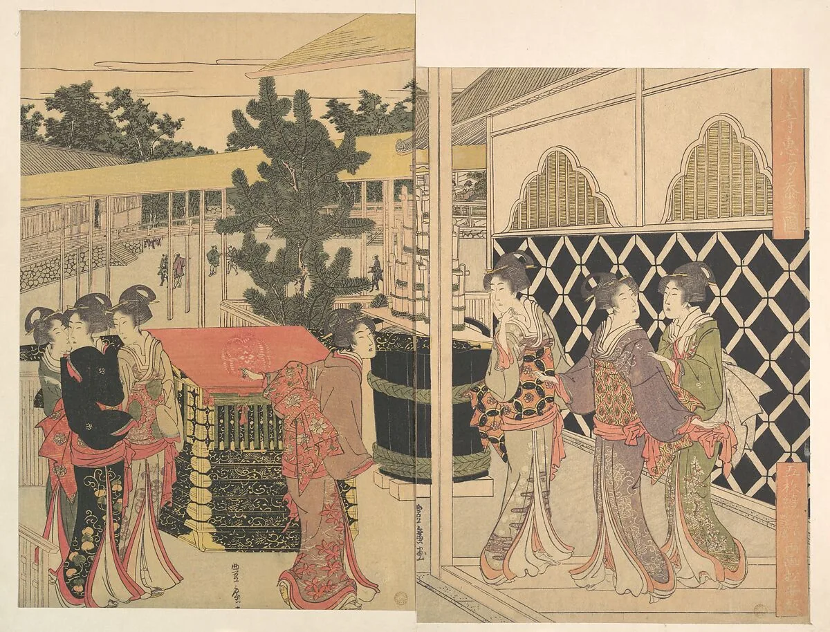 Horinouchi Myōhōji Eho Mairi no Zu|Pilgrimage to Myōhōji in Horinouchi, Edo — Utagawa Toyohiro