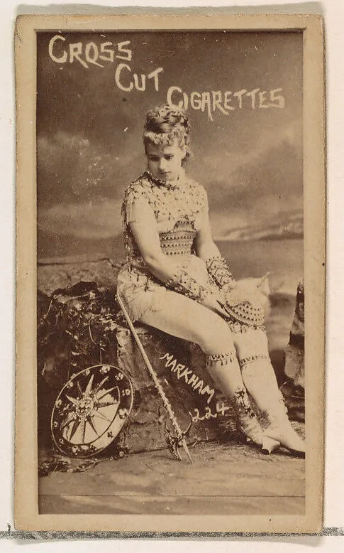 Card Number 224, Markham, from the Actors and Actresses series (N145-1) issued by Duke Sons & Co. to promote Cross Cut Cigarettes — W. Duke, Sons & Co.