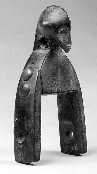 Heddle Pulley with Figure — Unknown