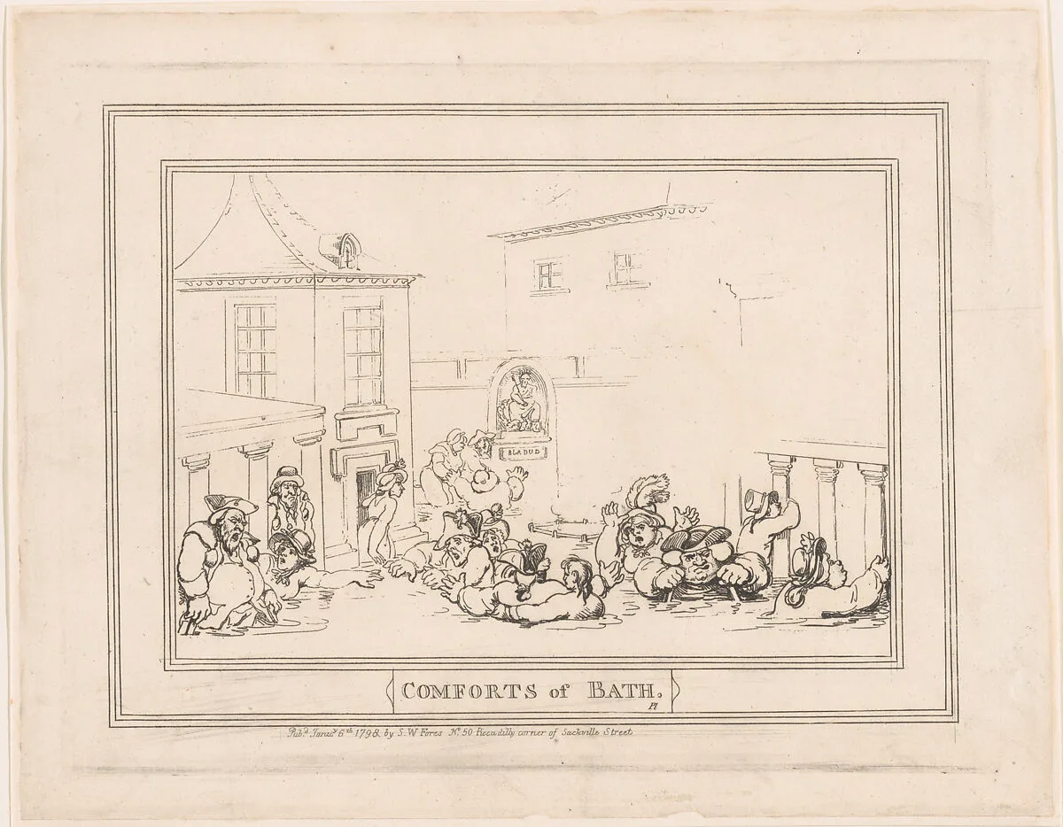 Comforts of Bath, Plate 7 — Thomas Rowlandson