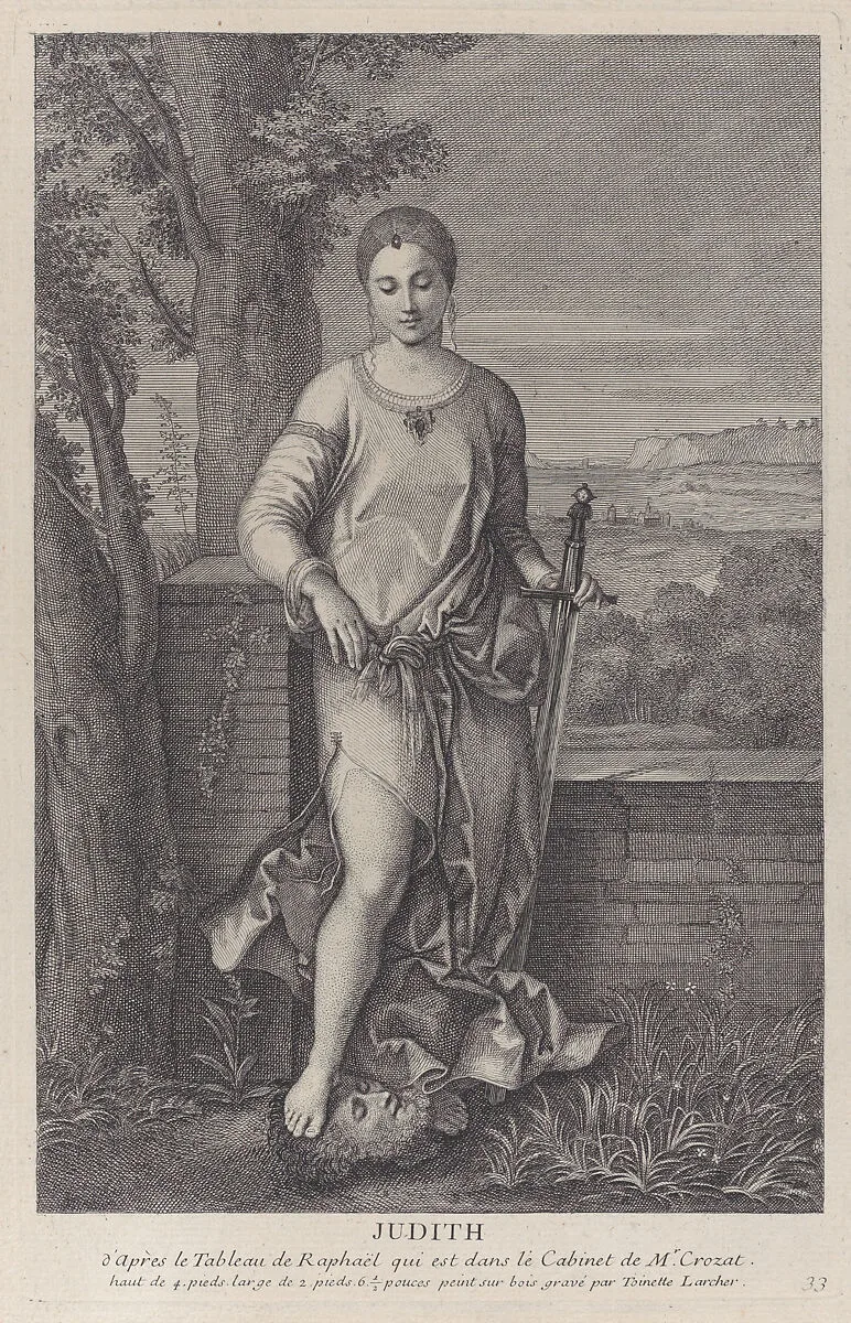 Judith standing with her foot on the head of Holofernes — Antoinette Larcher|Raphael (Raffaello Sanzio or Santi)|Giorgione