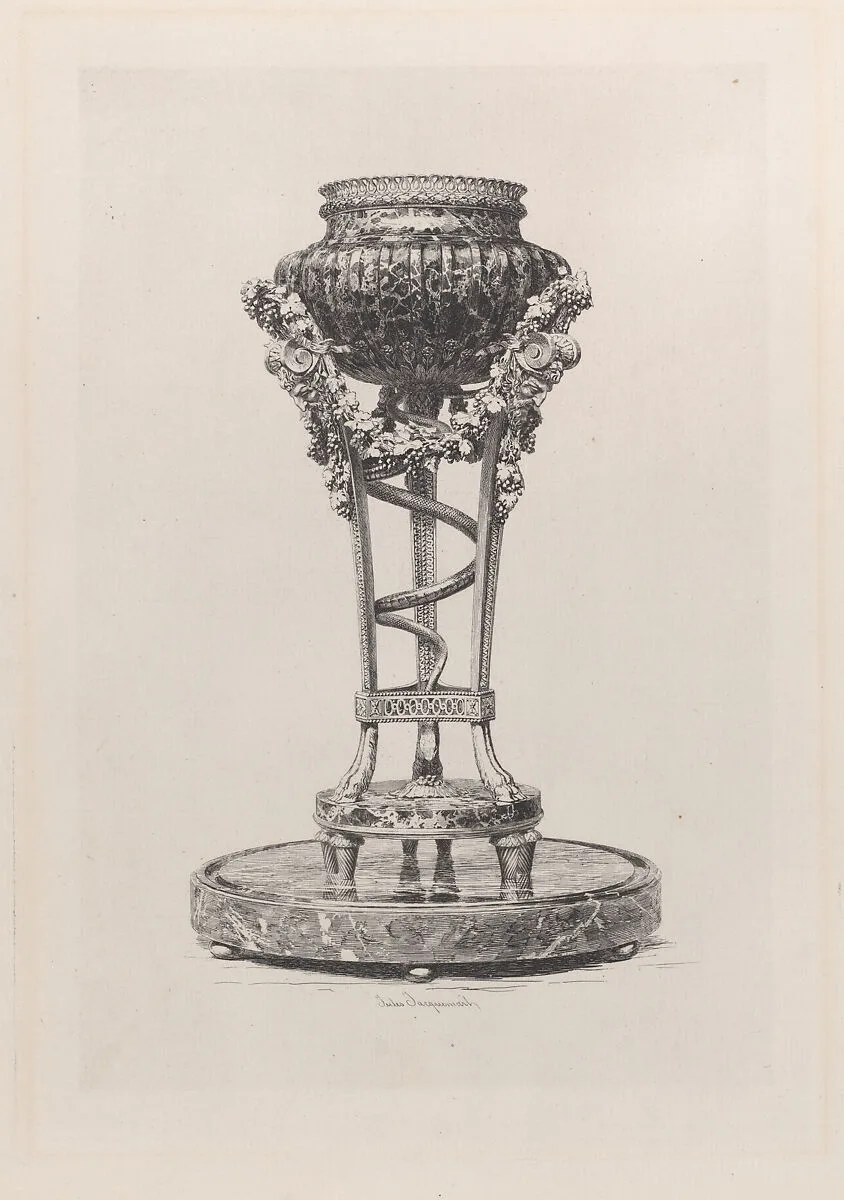 Trépied par Gouthières — Gazette des Beaux-Arts|Jules-Ferdinand Jacquemart