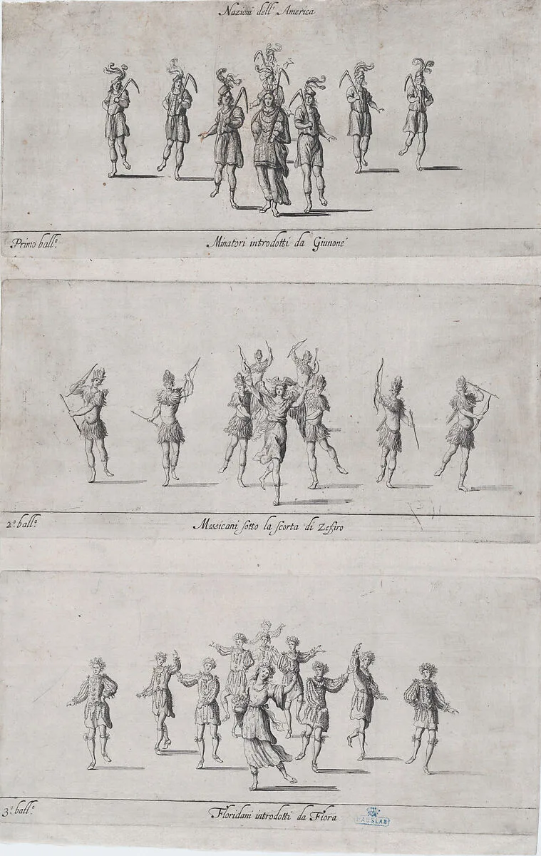 Nations of America ballets — Anonymous, Italian, 17th century