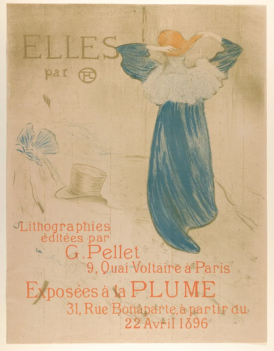 Elles (poster for 1896 exhibition at La Plume) — Gustave Pellet|Henri de Toulouse-Lautrec