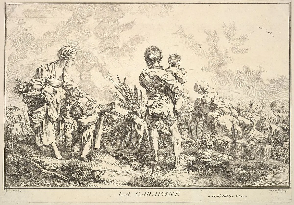 The Caravan — François Boucher|Jacques Gabriel Huquier