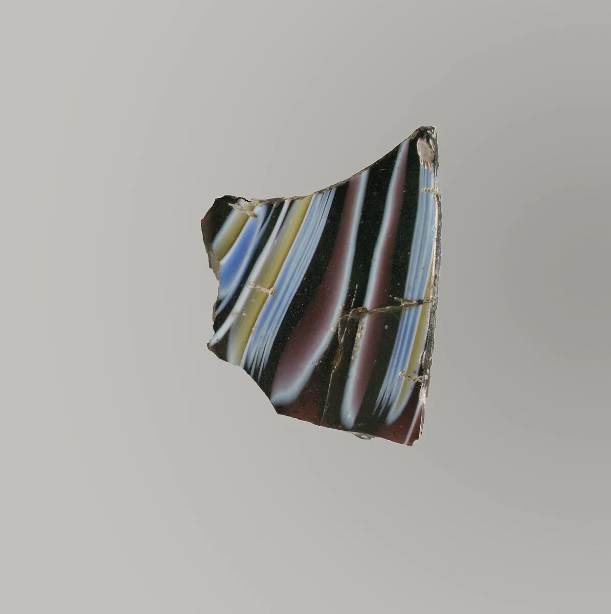 Glass mosaic ribbed bowl fragment — Unknown