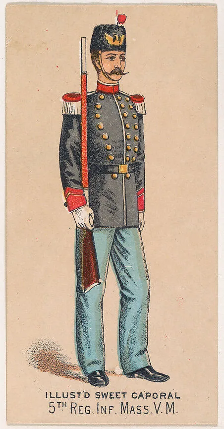 5th Regiment Inf., Massachusetts, V.M., from the Military Series (N224) issued by Kinney Tobacco Company to promote Sweet Caporal Cigarettes — Kinney Brothers Tobacco Company