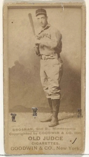 Timothy J. Brosnan, 2nd Base, Minneapolis, from the Old Judge series (N172) for Old Judge Cigarettes
