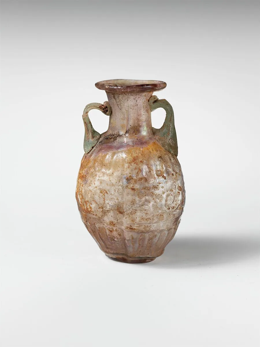 Glass amphoriskos with band of scrolls — Unknown