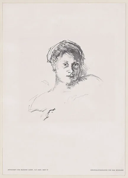Portrait of Minna Beckmann — Max Beckmann|Zeitschrift für Bildenden Kunst|Minna Beckmann-Tube