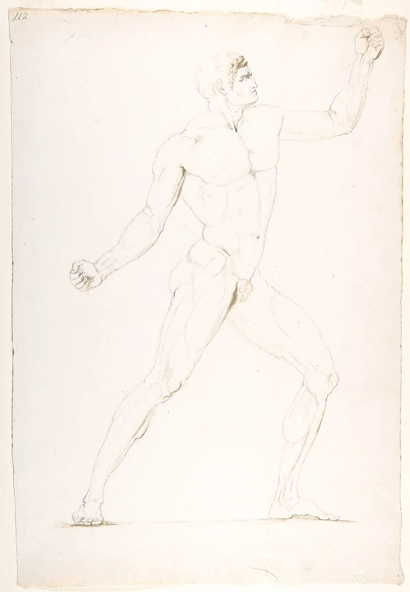 Study of a Nude Man in Profile turned to the Right — Antonio Canova