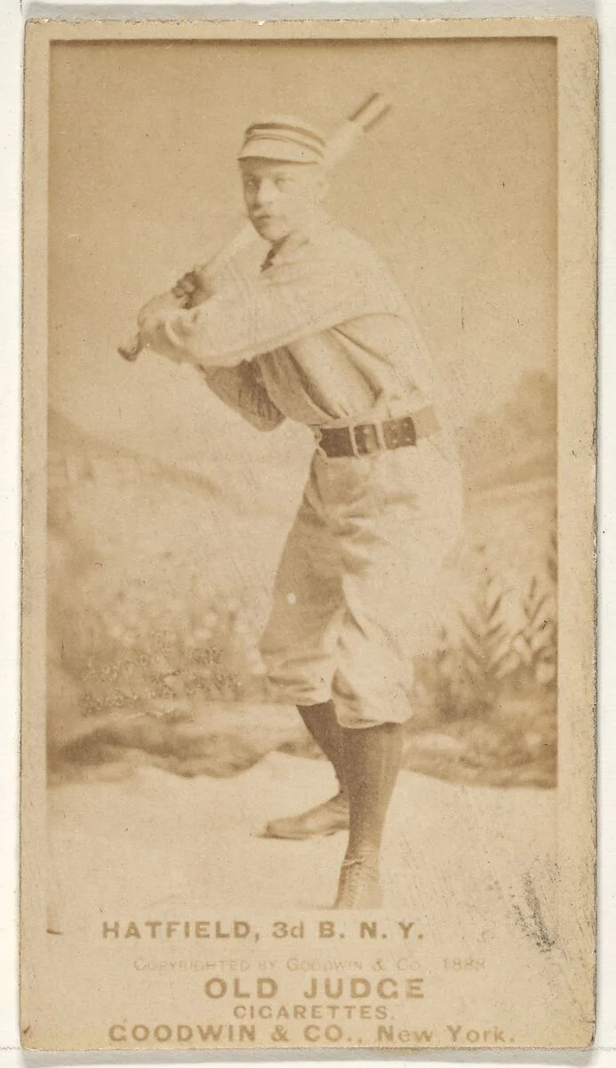 Gil Hatfield, 3rd Base, New York, from the Old Judge series (N172) for Old Judge Cigarettes — Goodwin & Company