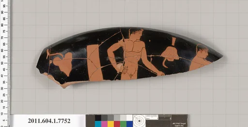 Terracotta rim fragment of a kylix (drinking cup)