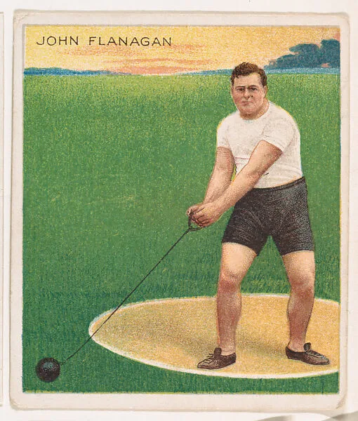 John Flanagan, Track and Field, from Mecca & Hassan Champion Athlete and Prize Fighter collection, 1910 — Hassan Cigarettes