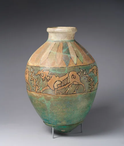 Jar with a frieze of bulls