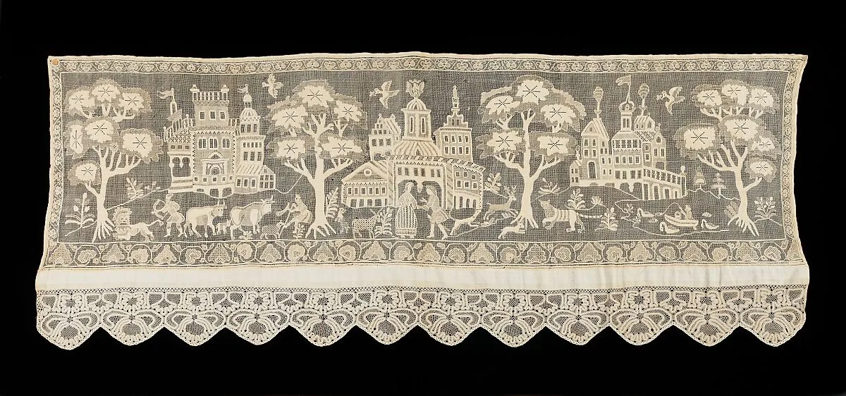 Bed curtain border — Unknown
