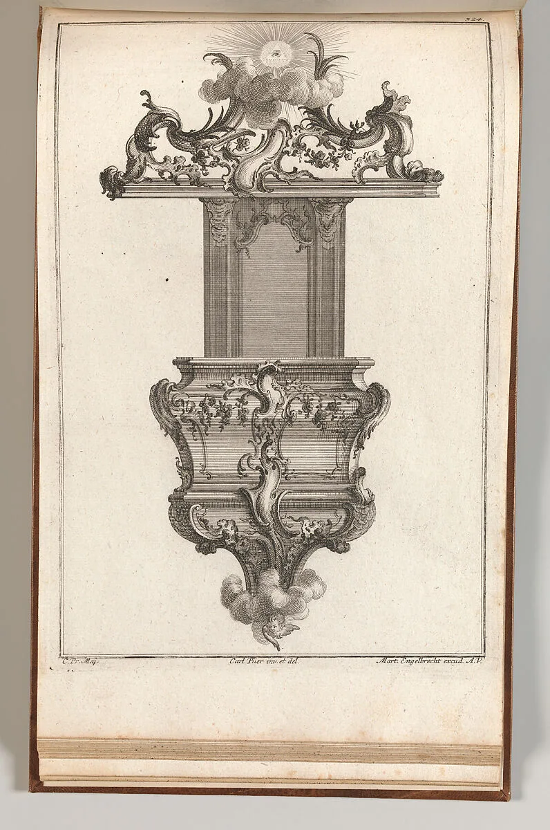 Design for a Pulpit, Plate 3 from an Untitled Series of Pulpit Designs — Martin Engelbrecht|Carl Pier