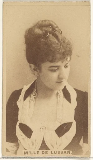 Mlle. de Lussan, from the Actors and Actresses series (N45, Type 1) for Virginia Brights Cigarettes