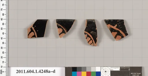 Terracotta rim fragments of kylikes (drinking cups)