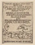 Exhibition announcement for Marcus Behmer at Galerie Springer, Berlin, October 16-November 6, 1951 — Marcus Behmer