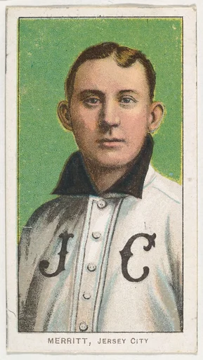 Merritt, Jersey City, Eastern League, from the White Border series (T206) for the American Tobacco Company