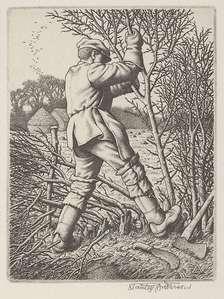 Hedge- laying — Stanley Arthur Charles Anderson|Miniature Print Society