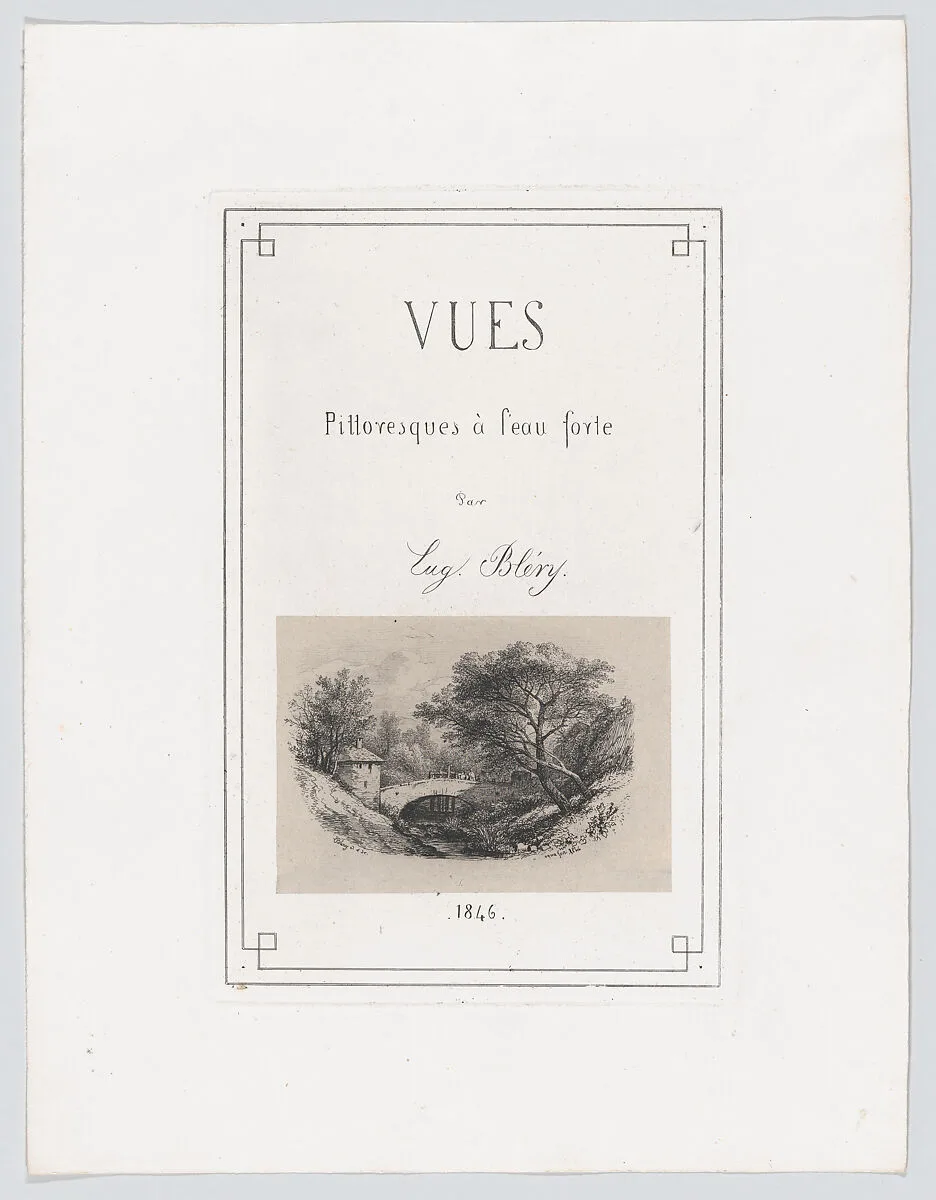 Little Oval with a Pine Tree — Eugène Stanislas Alexandre Bléry