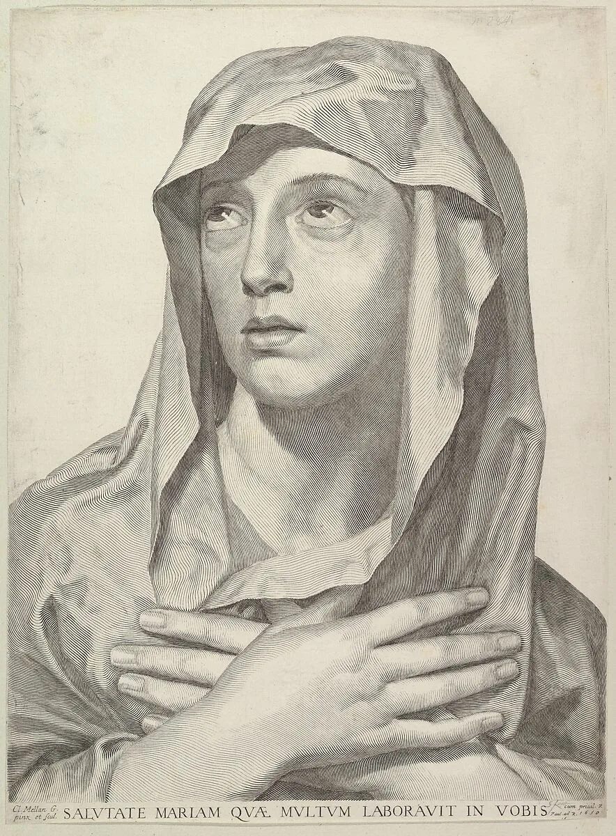 Bust of the Virgin — Claude Mellan