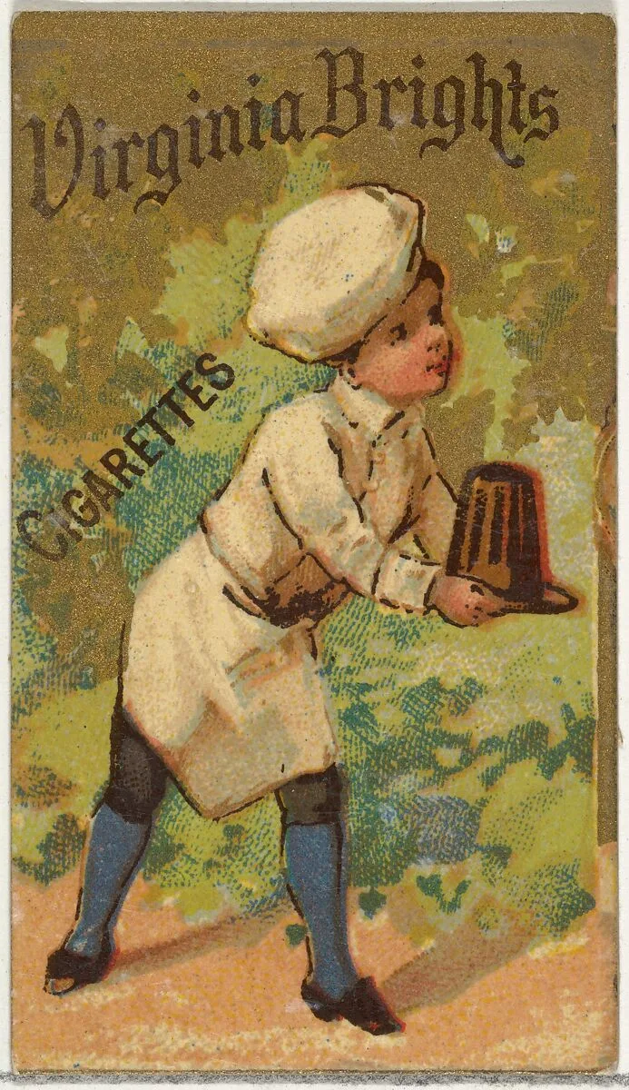 From the Girls and Children series (N64) promoting Virginia Brights Cigarettes for Allen & Ginter brand tobacco products — Allen & Ginter