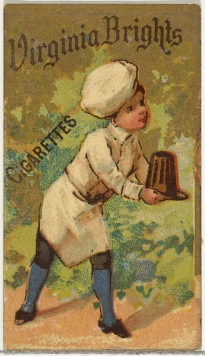 From the Girls and Children series (N64) promoting Virginia Brights Cigarettes for Allen & Ginter brand tobacco products