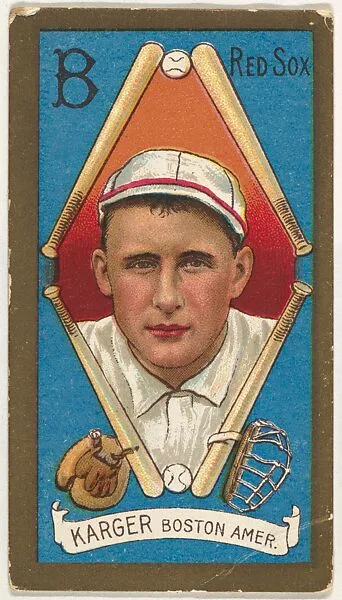 Edward Karger, Boston Red Sox, American League, from the "Baseball Series" (Gold Borders) set (T205) issued by the American Tobacco Company — American Tobacco Company