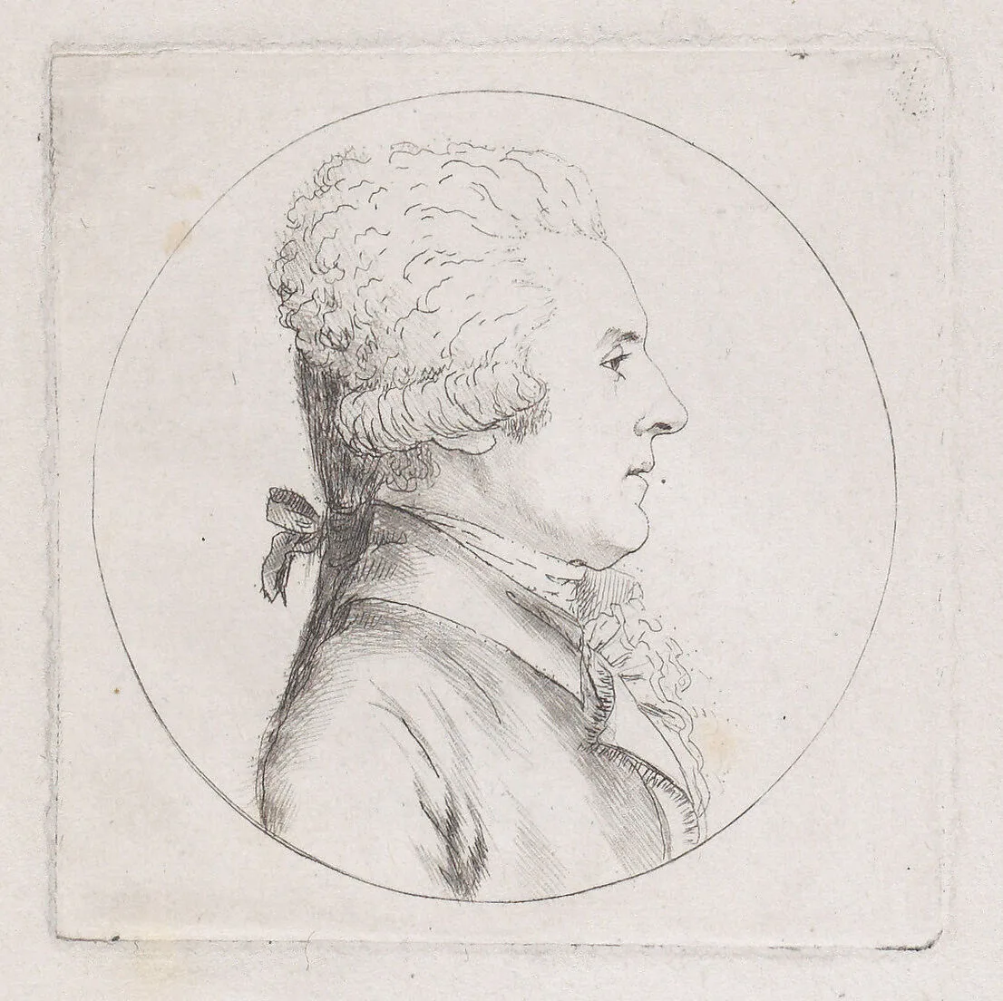 Portrait of a man to right — Gilles Louis Chrétien