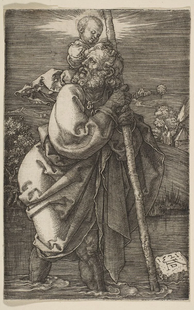 Saint Christopher Facing Left — Albrecht Dürer