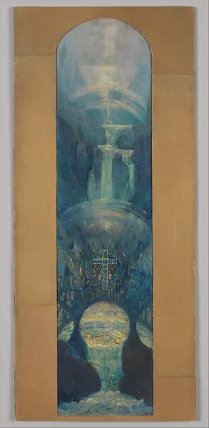 Design for a single light window — Louis C. Tiffany|Tiffany Studios|Tiffany Glass Company|Tiffany Glass and Decorating Company