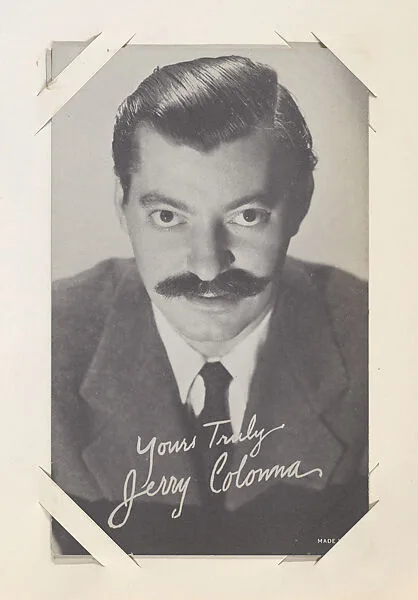 Jerry Colonna from Stars Exhibit Cards series (W401) — Unknown