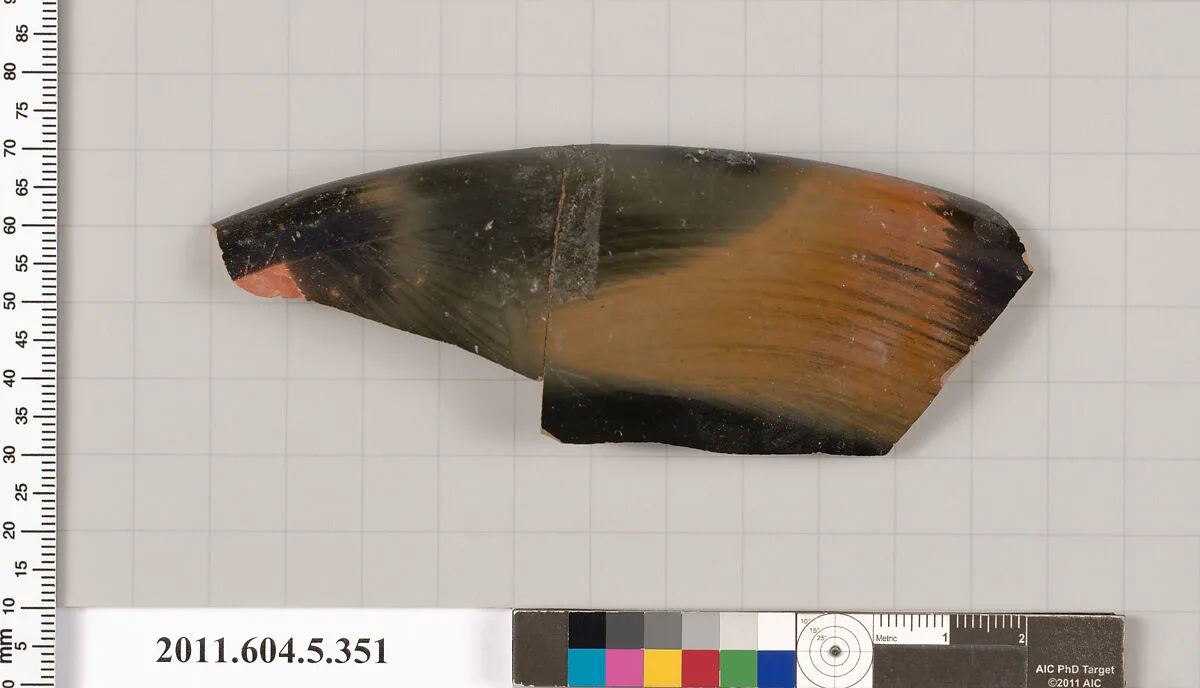 Terracotta rim fragment of a kylix (drinking cup) — Unknown