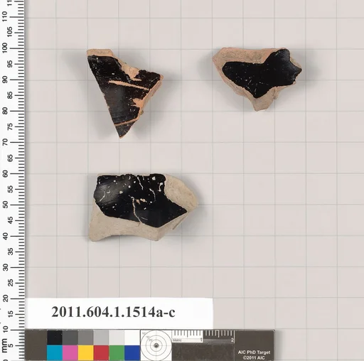 Terracotta fragments of kylikes (drinking cups)