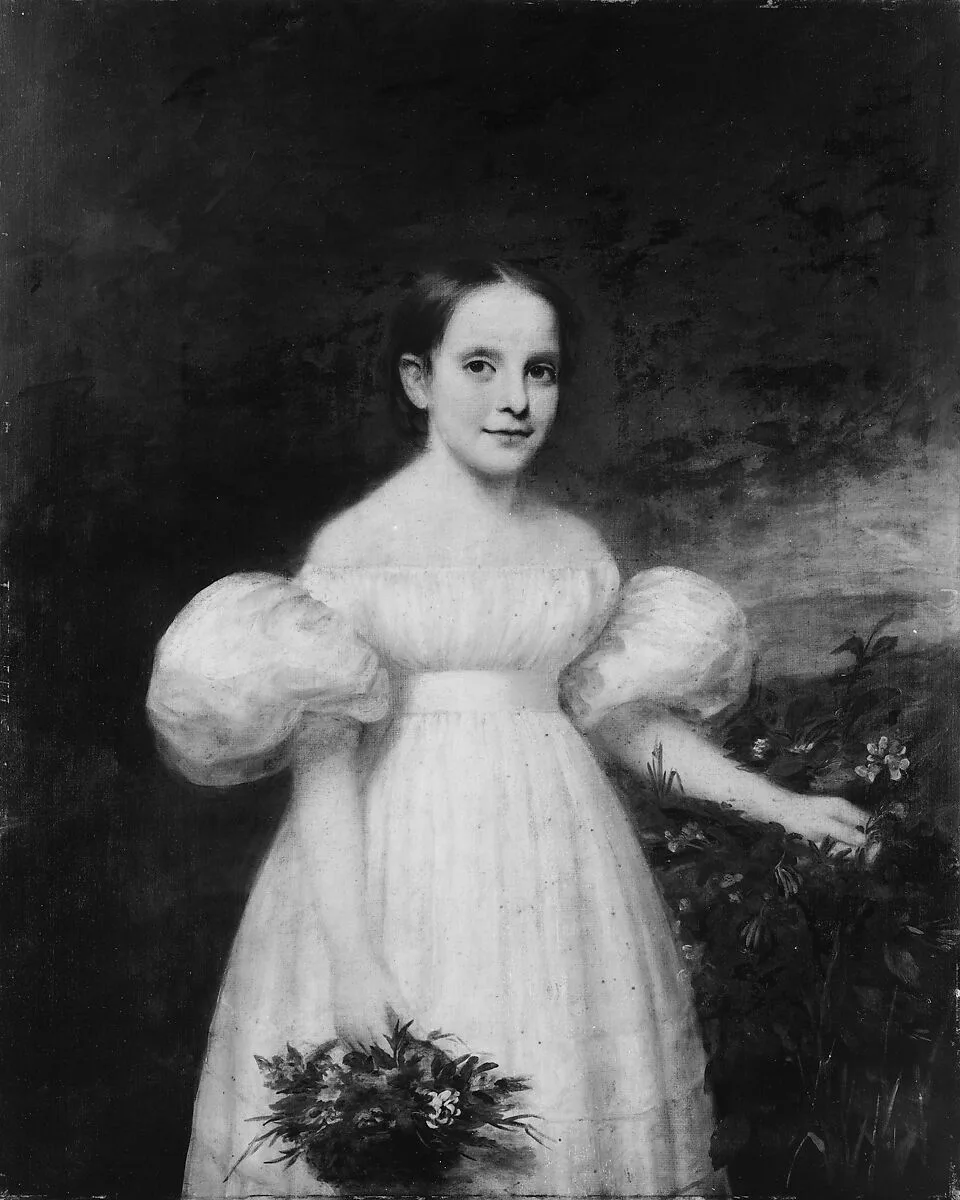 Portrait of a Girl with Flowers — Samuel Lovett Waldo|William Jewett
